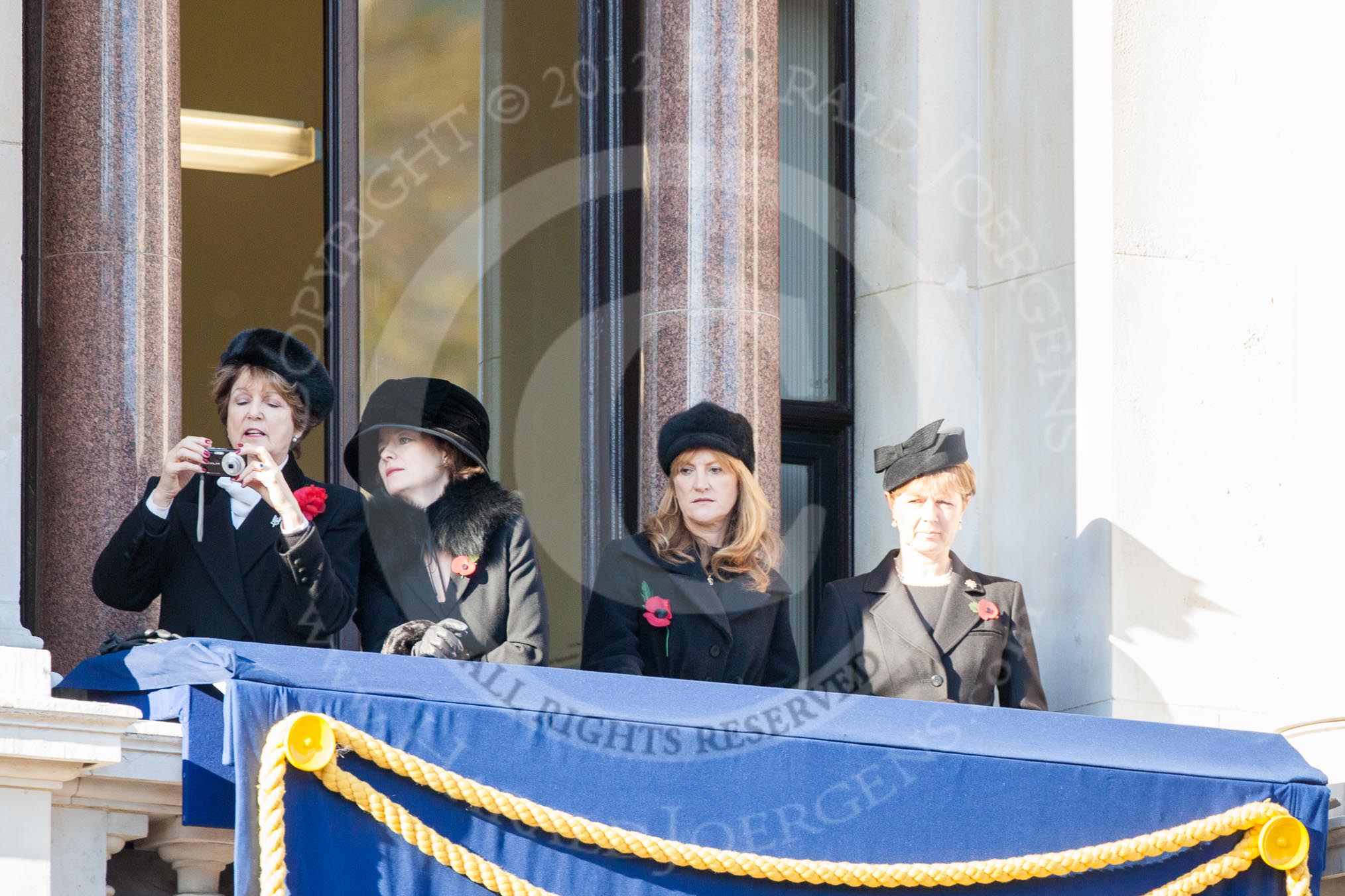 Guests on one of the balconies of the Foreign- and Commonweath Office Building.