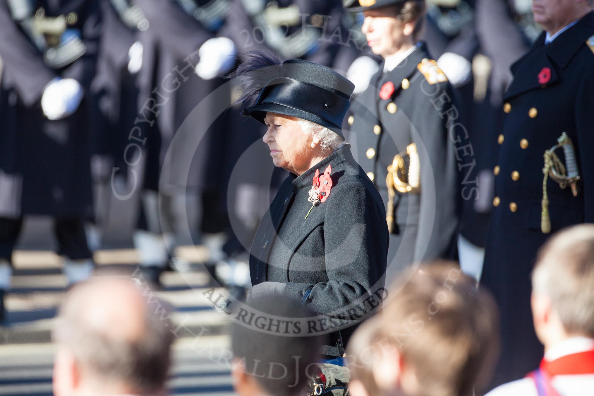 HM The Queen during the service held by the Bishop of London.