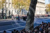 Columns of ex-Srevicemen and women, organized by the Royal British Legion, are moving forward towards the Cenotaph for the march past.