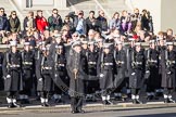 10:22am - the detachment of the Royal Navy in position northeast of the Cenotaph.