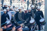 Another Royal Marines Band arriving from the western side of Whitehall.