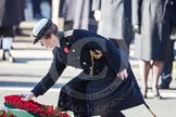 HRH The Princess Royal is laying her wreath at the Cenotaph.