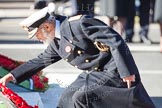 HRH Prince Michael of Kent laying his wreath at the Cenotaph.