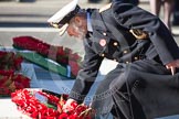 HRH Prince Michael of Kent laying his wreath at the Cenotaph.