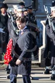 Nick Clegg, as Leader of the Liberal Democrat Party, is laying a wreath at the Cenotaph.