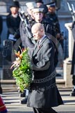 The Foreign Secretary, William Hague, about to lay a wreath at the Cenotaph on behalf of the Overseas Terretories.