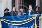 Guests on one of the balconies of the Foreign- and Commonweath Office building during the service by the Bishop of London.