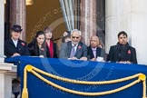 Guests on of the balconies of the Foreign- and Commonweath Office Building during the service by the Bishop of London.