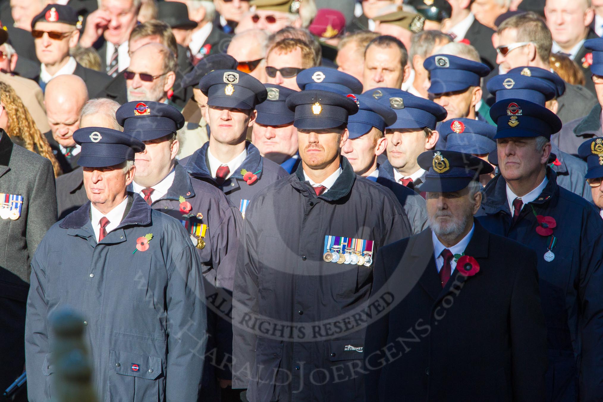 Remembrance Sunday Cenotaph March Past 2013: Waiting for the March Past to begin..
Press stand opposite the Foreign Office building, Whitehall, London SW1,
London,
Greater London,
United Kingdom,
on 10 November 2013 at 11:25, image #6