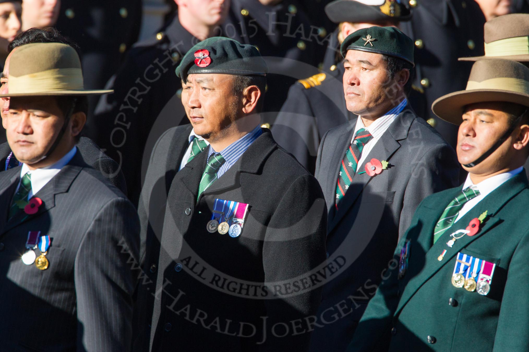 Remembrance Sunday Cenotaph March Past 2013: D2 - British Gurkha Welfare Association..
Press stand opposite the Foreign Office building, Whitehall, London SW1,
London,
Greater London,
United Kingdom,
on 10 November 2013 at 11:38, image #40