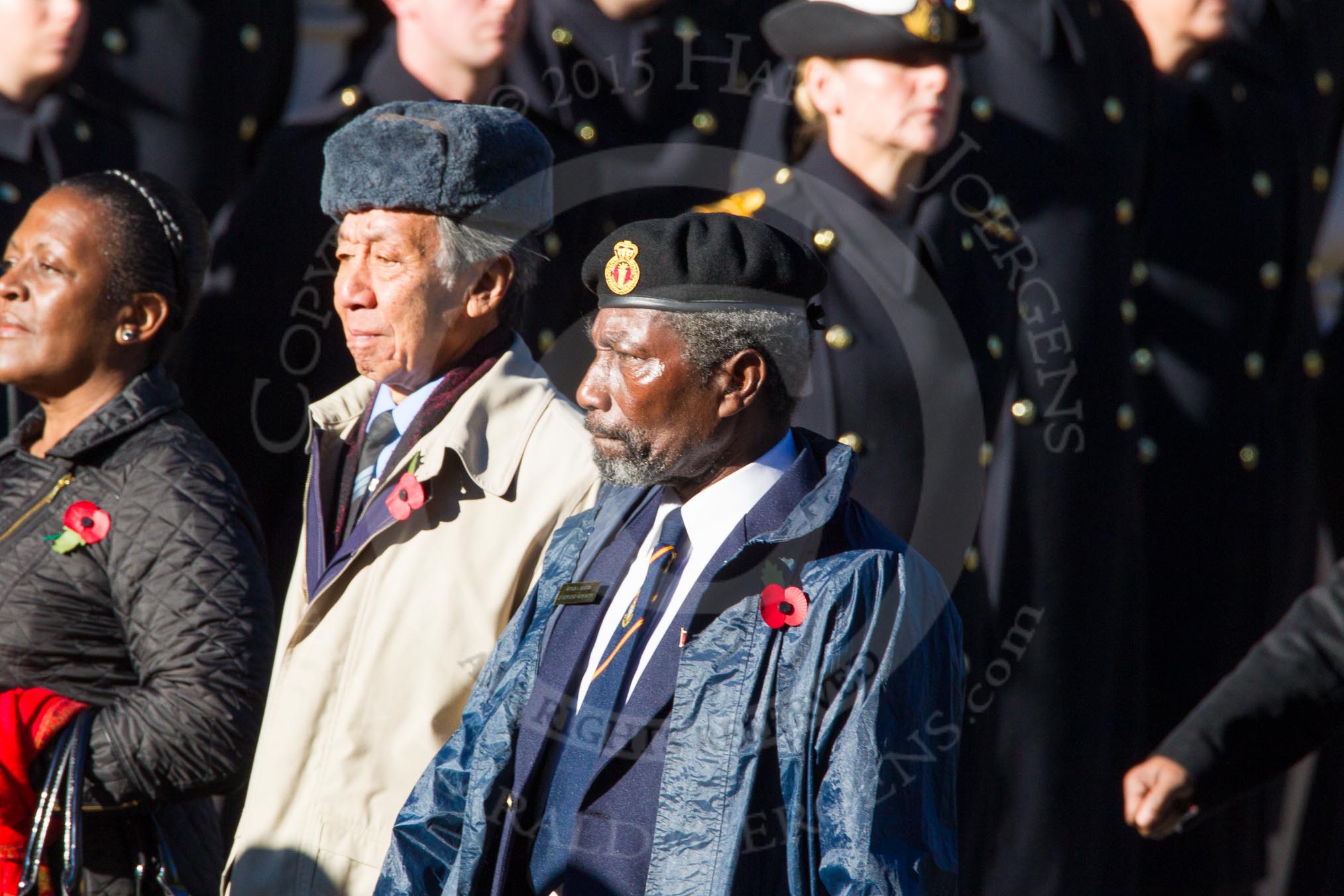 Remembrance Sunday Cenotaph March Past 2013: D3 - West Indian Association of Service Personnel..
Press stand opposite the Foreign Office building, Whitehall, London SW1,
London,
Greater London,
United Kingdom,
on 10 November 2013 at 11:39, image #47