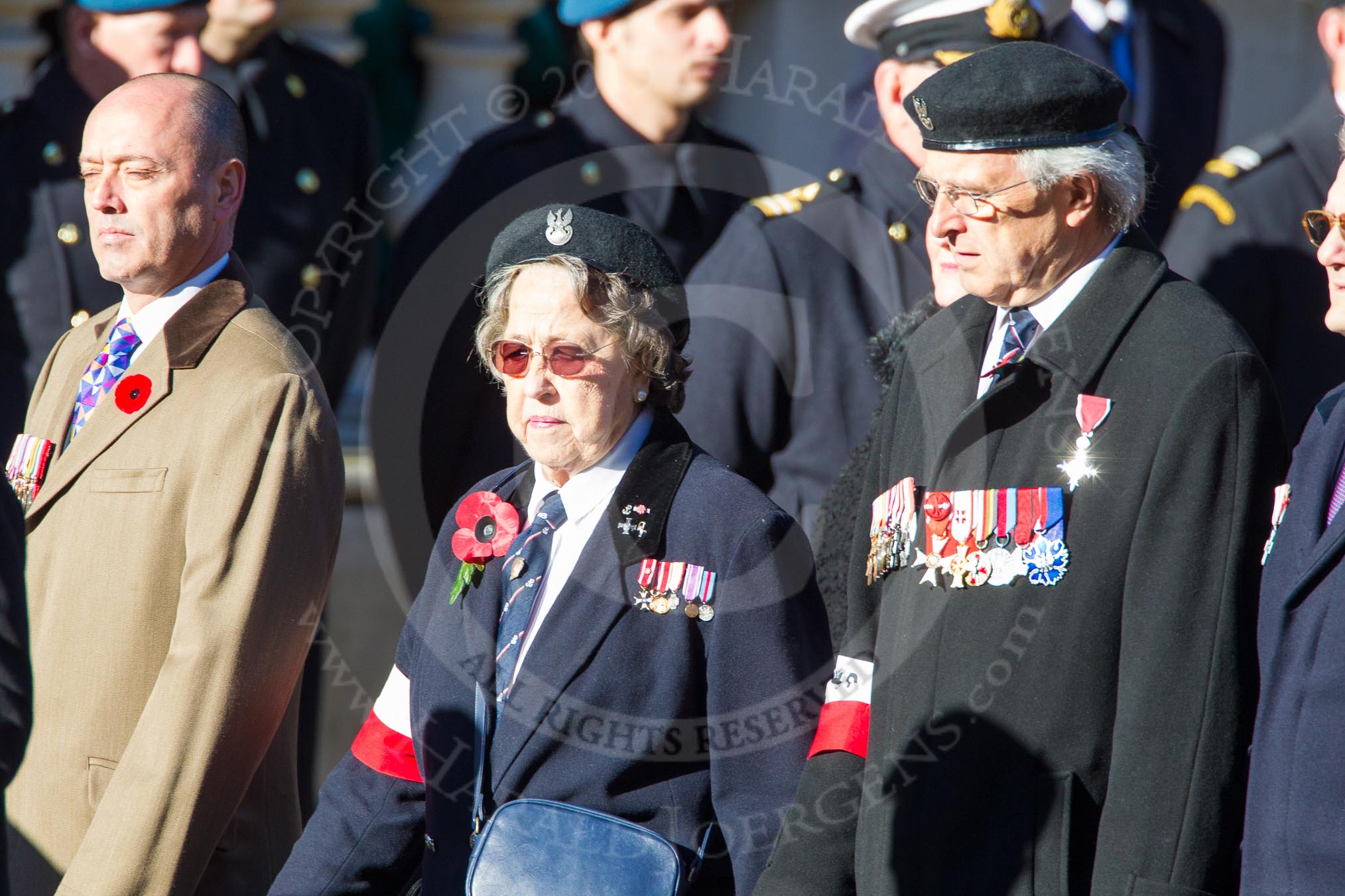 Remembrance Sunday Cenotaph March Past 2013: D6 - Polish Ex-Combatants Association in Great Britain Trust Fund..
Press stand opposite the Foreign Office building, Whitehall, London SW1,
London,
Greater London,
United Kingdom,
on 10 November 2013 at 11:39, image #67