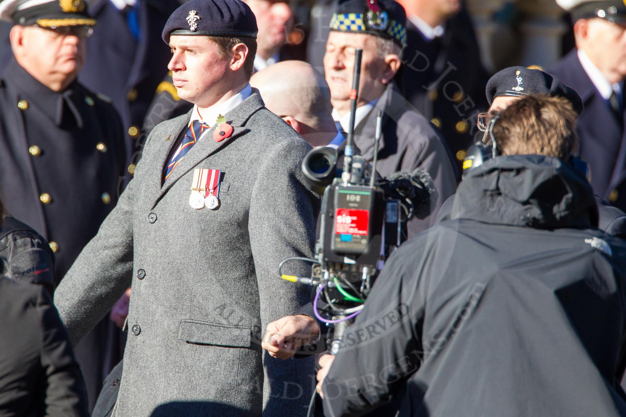 Remembrance Sunday Cenotaph March Past 2013: D14 - The Royal British Legion Poppy Factory..
Press stand opposite the Foreign Office building, Whitehall, London SW1,
London,
Greater London,
United Kingdom,
on 10 November 2013 at 11:40, image #124