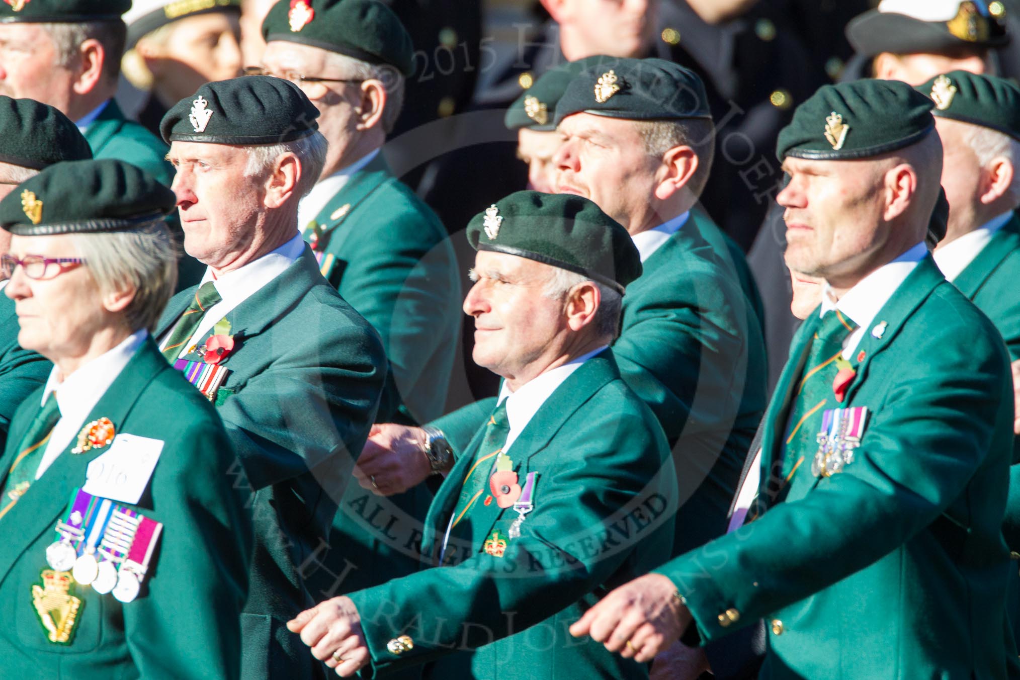 Remembrance Sunday Cenotaph March Past 2013: D16 - Ulster Defence Regiment..
Press stand opposite the Foreign Office building, Whitehall, London SW1,
London,
Greater London,
United Kingdom,
on 10 November 2013 at 11:40, image #130