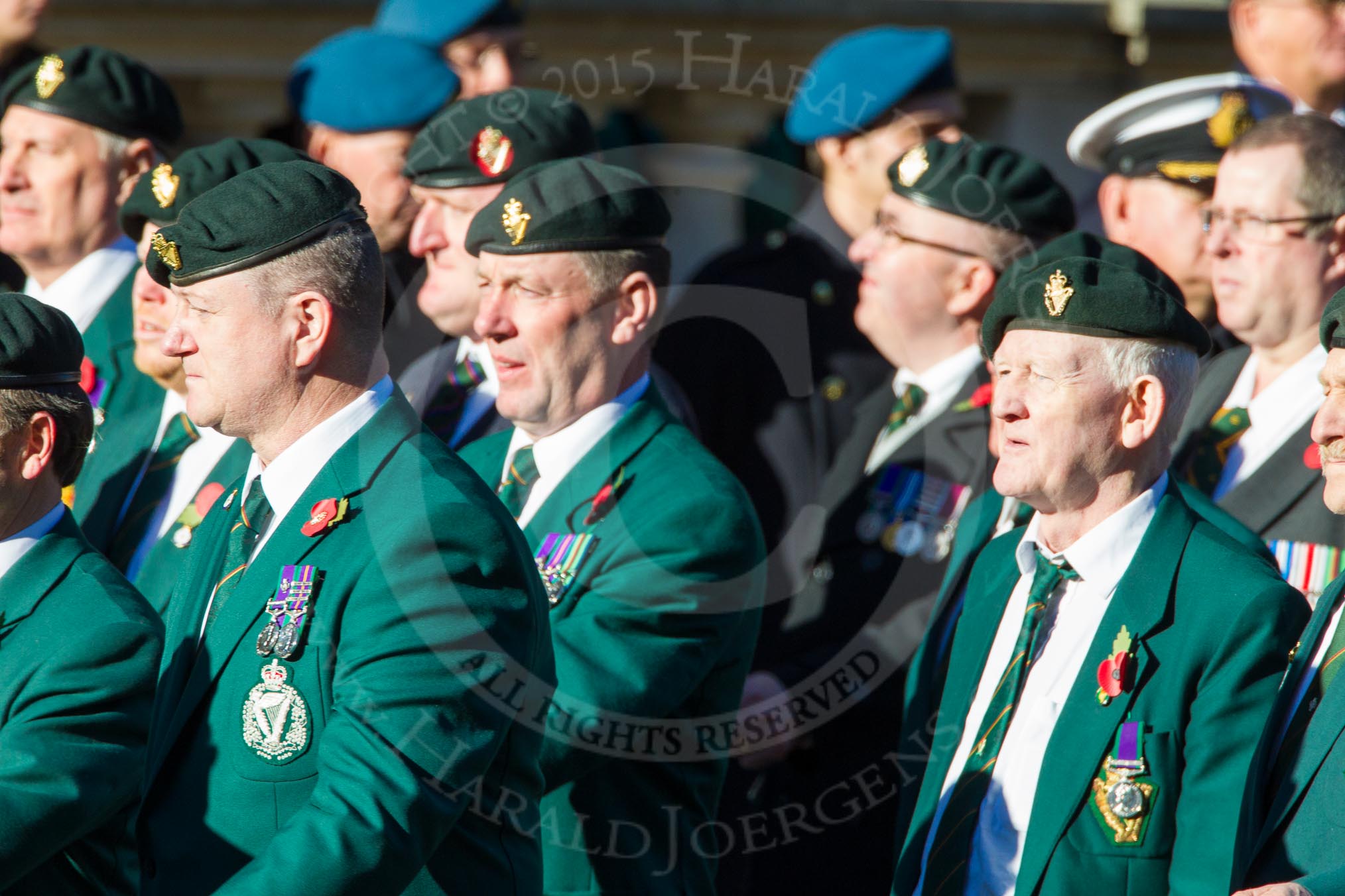 Remembrance Sunday Cenotaph March Past 2013: D16 - Ulster Defence Regiment..
Press stand opposite the Foreign Office building, Whitehall, London SW1,
London,
Greater London,
United Kingdom,
on 10 November 2013 at 11:40, image #135