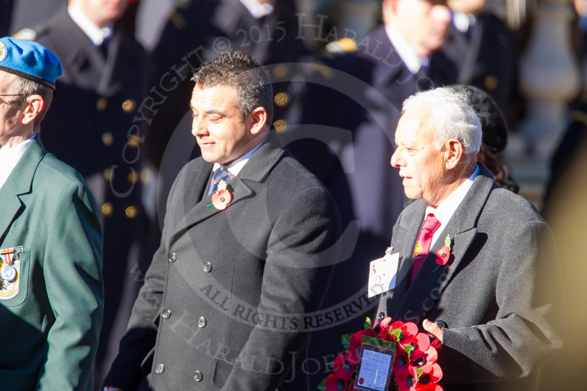 Remembrance Sunday Cenotaph March Past 2013: D21 - St Helena Government..
Press stand opposite the Foreign Office building, Whitehall, London SW1,
London,
Greater London,
United Kingdom,
on 10 November 2013 at 11:40, image #154