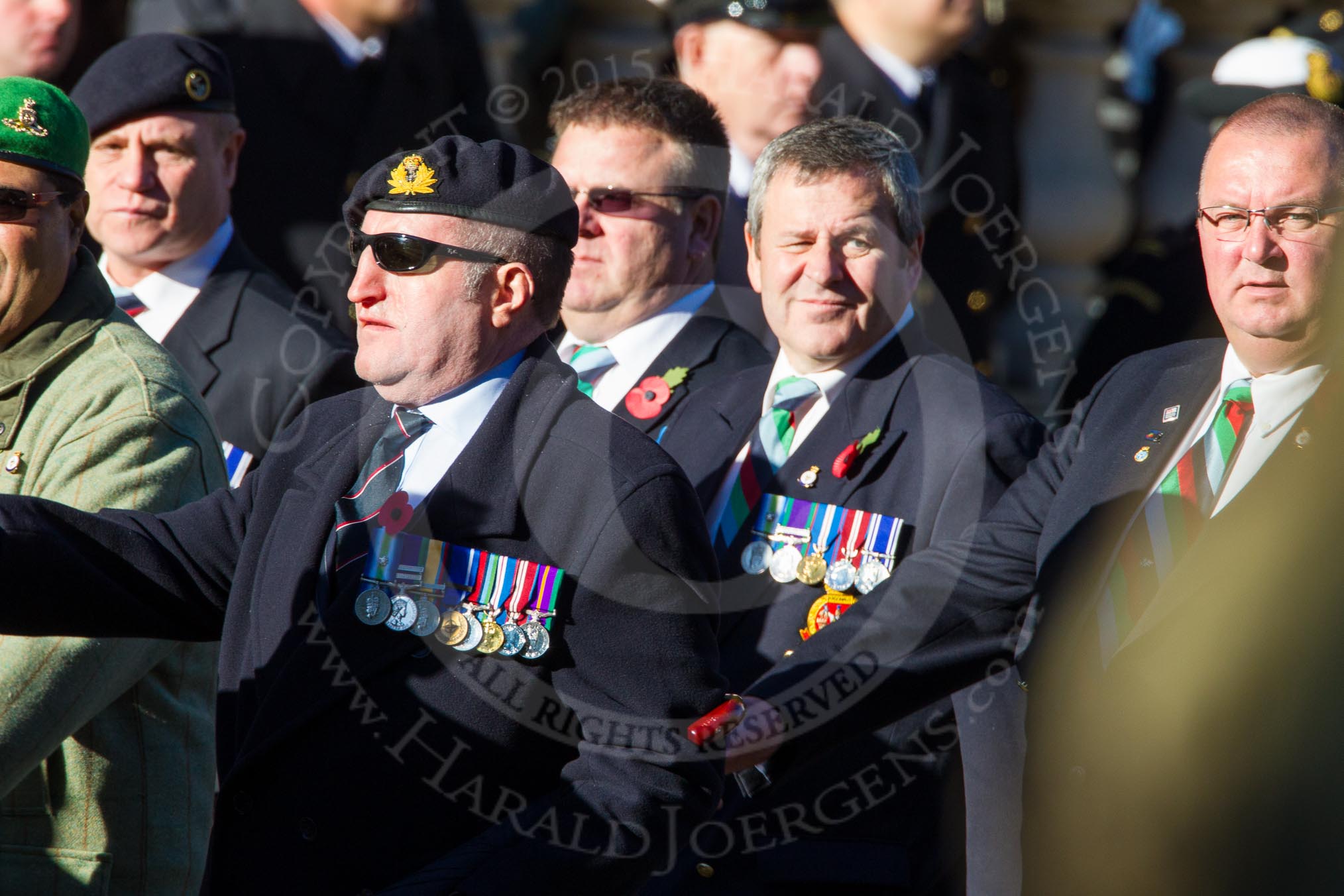 Remembrance Sunday Cenotaph March Past 2013: D23 - South Atlantic Medal Association (SAMA 82): The South Atlantic Medal (1982) is the official name of the medal awarded to almost 30,000 service men and women - and civilians - who took part in the campaign to liberate the Falkland Islands in 1982. The South Atlantic Medal Association is their Association..
Press stand opposite the Foreign Office building, Whitehall, London SW1,
London,
Greater London,
United Kingdom,
on 10 November 2013 at 11:41, image #188