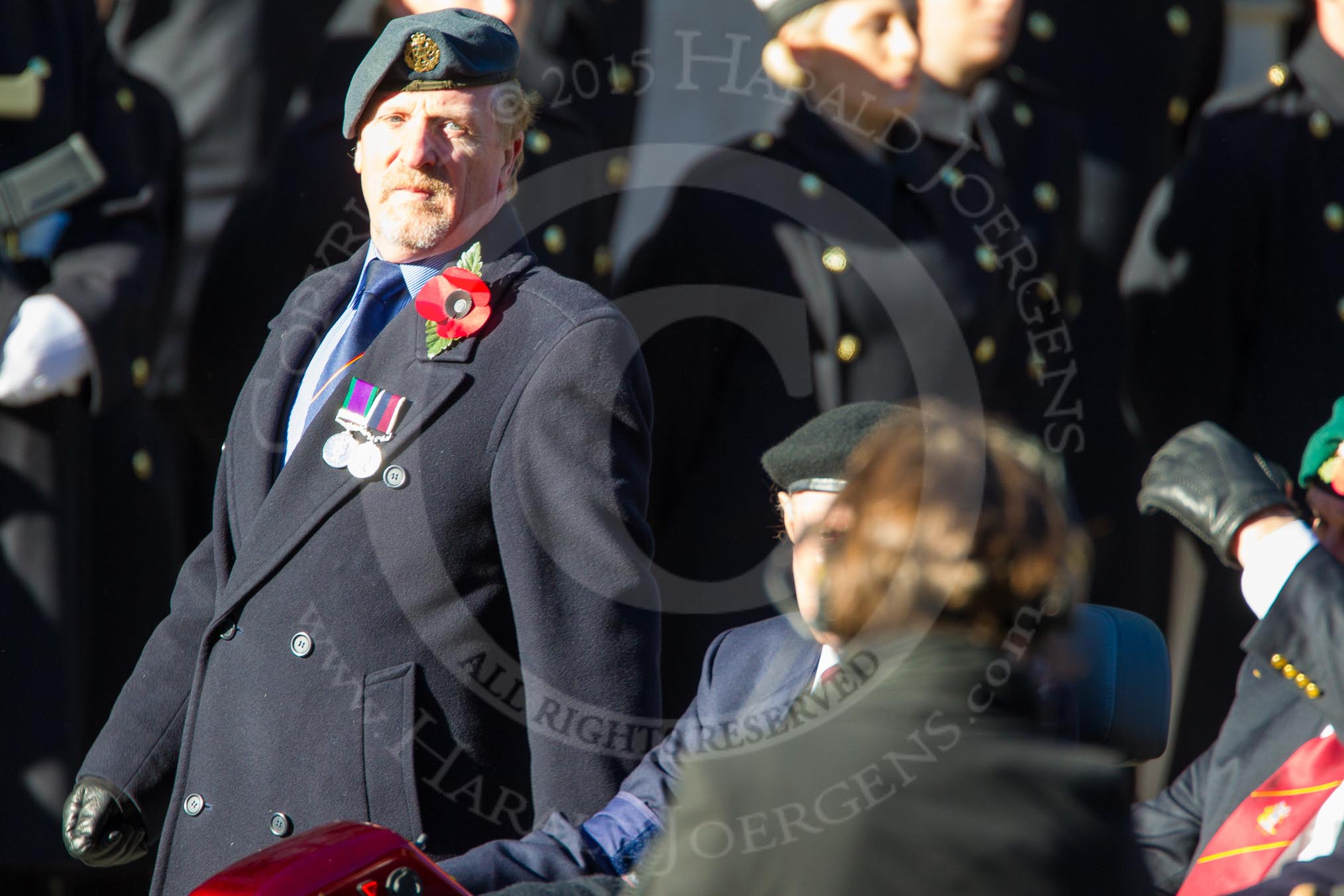 Remembrance Sunday Cenotaph March Past 2013: D28 - British Limbless Ex-Service Men's Association,.
Press stand opposite the Foreign Office building, Whitehall, London SW1,
London,
Greater London,
United Kingdom,
on 10 November 2013 at 11:42, image #225