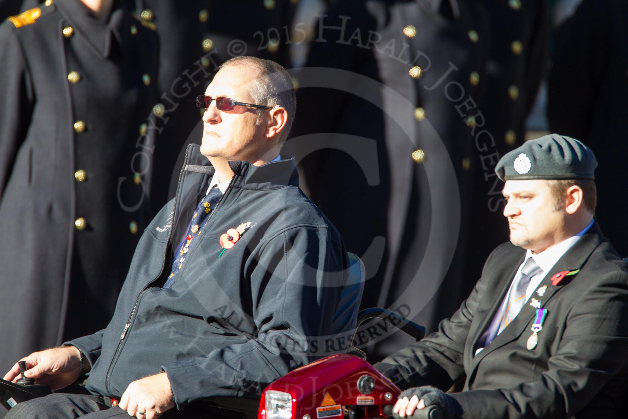 Remembrance Sunday Cenotaph March Past 2013: D28 - British Limbless Ex-Service Men's Association,.
Press stand opposite the Foreign Office building, Whitehall, London SW1,
London,
Greater London,
United Kingdom,
on 10 November 2013 at 11:42, image #231