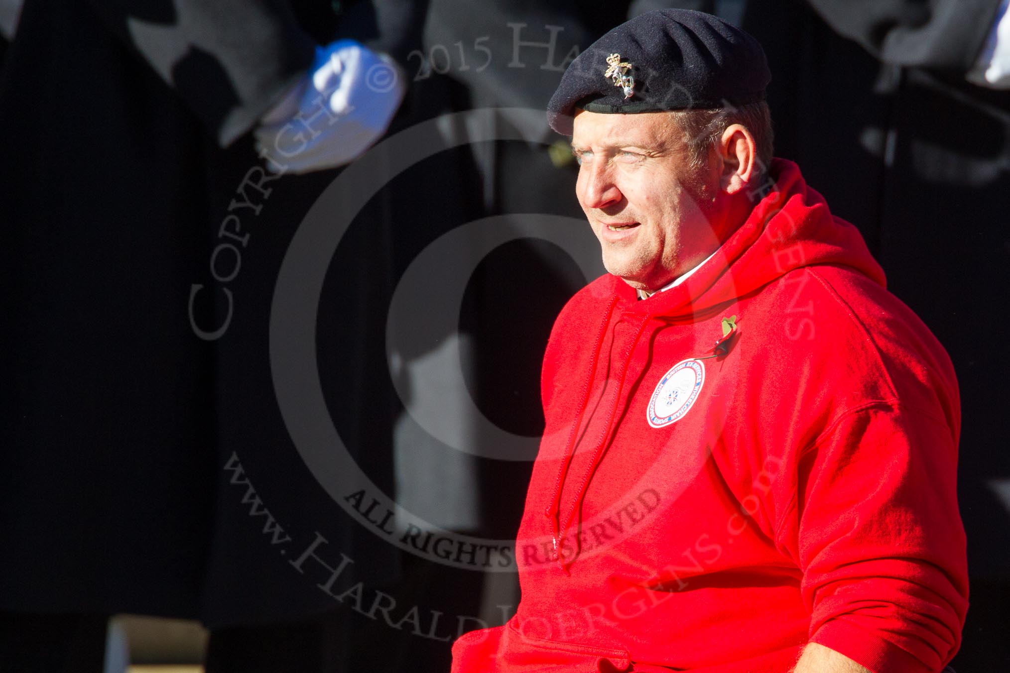 Remembrance Sunday Cenotaph March Past 2013: D29 - British Ex-Services Wheelchair Sports Association (BEWSA).
Press stand opposite the Foreign Office building, Whitehall, London SW1,
London,
Greater London,
United Kingdom,
on 10 November 2013 at 11:42, image #256