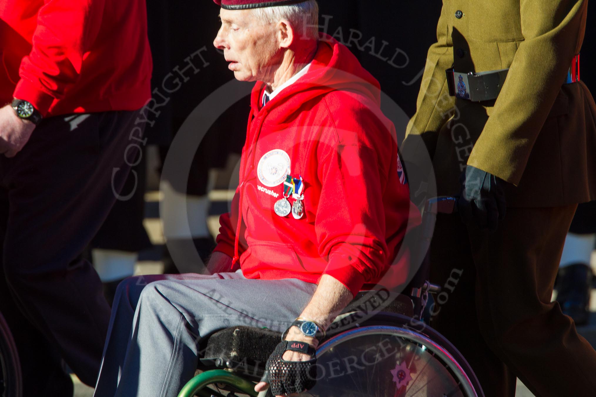 Remembrance Sunday Cenotaph March Past 2013: D29 - British Ex-Services Wheelchair Sports Association (BEWSA).
Press stand opposite the Foreign Office building, Whitehall, London SW1,
London,
Greater London,
United Kingdom,
on 10 November 2013 at 11:42, image #261