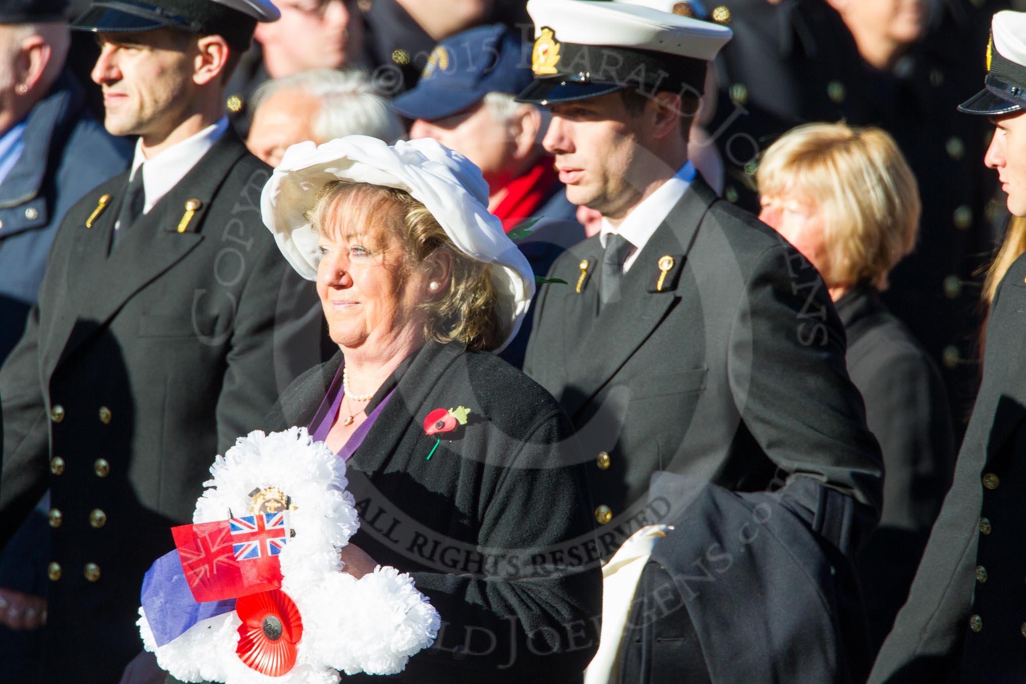 Remembrance Sunday Cenotaph March Past 2013: E1 - Merchant Navy Association..
Press stand opposite the Foreign Office building, Whitehall, London SW1,
London,
Greater London,
United Kingdom,
on 10 November 2013 at 11:44, image #325