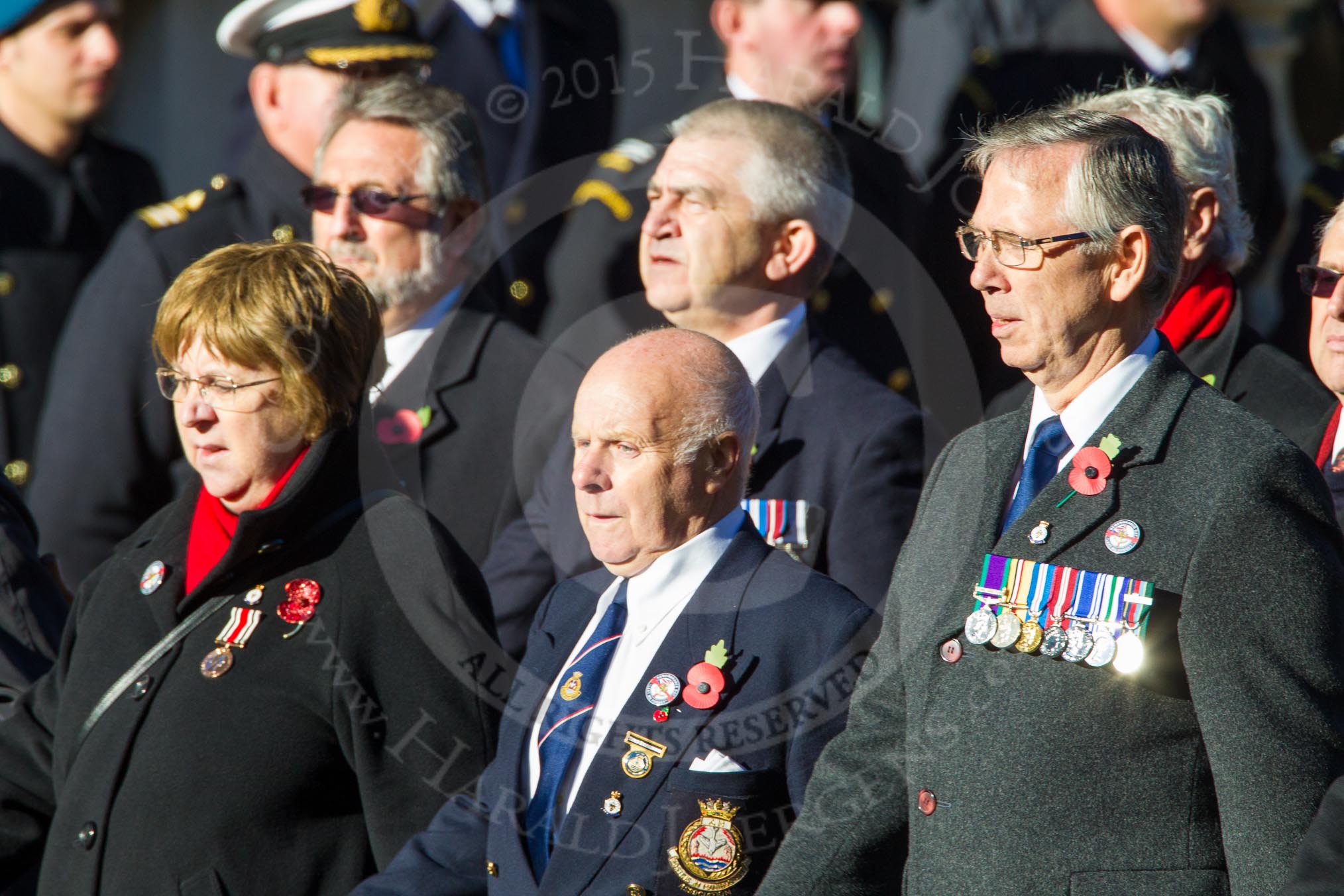 Remembrance Sunday Cenotaph March Past 2013: E4 - Aircraft Handlers Association..
Press stand opposite the Foreign Office building, Whitehall, London SW1,
London,
Greater London,
United Kingdom,
on 10 November 2013 at 11:45, image #396