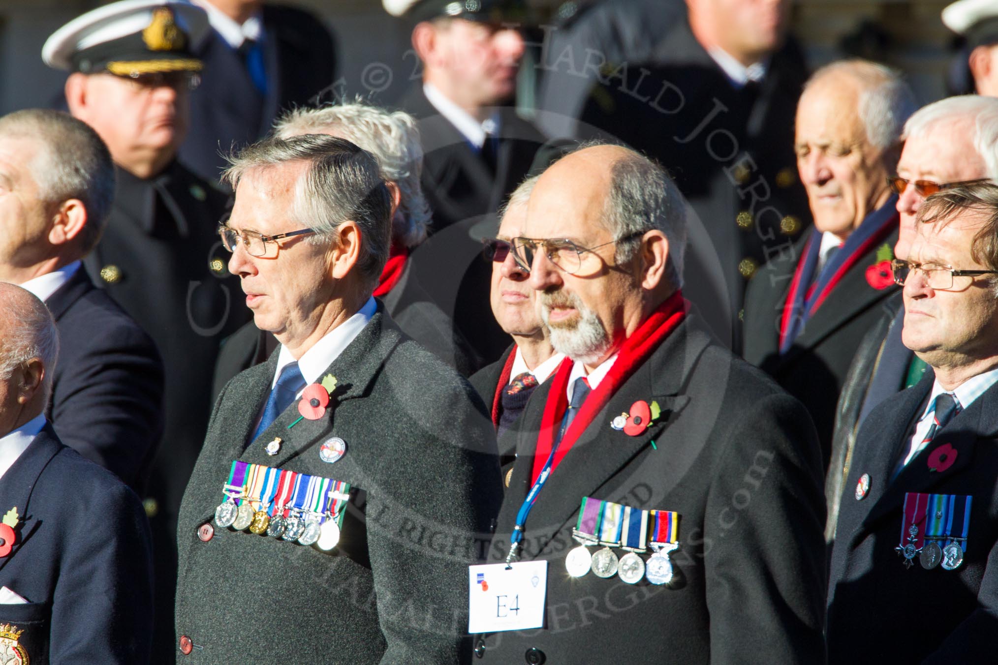 Remembrance Sunday Cenotaph March Past 2013: E4 - Aircraft Handlers Association..
Press stand opposite the Foreign Office building, Whitehall, London SW1,
London,
Greater London,
United Kingdom,
on 10 November 2013 at 11:45, image #397