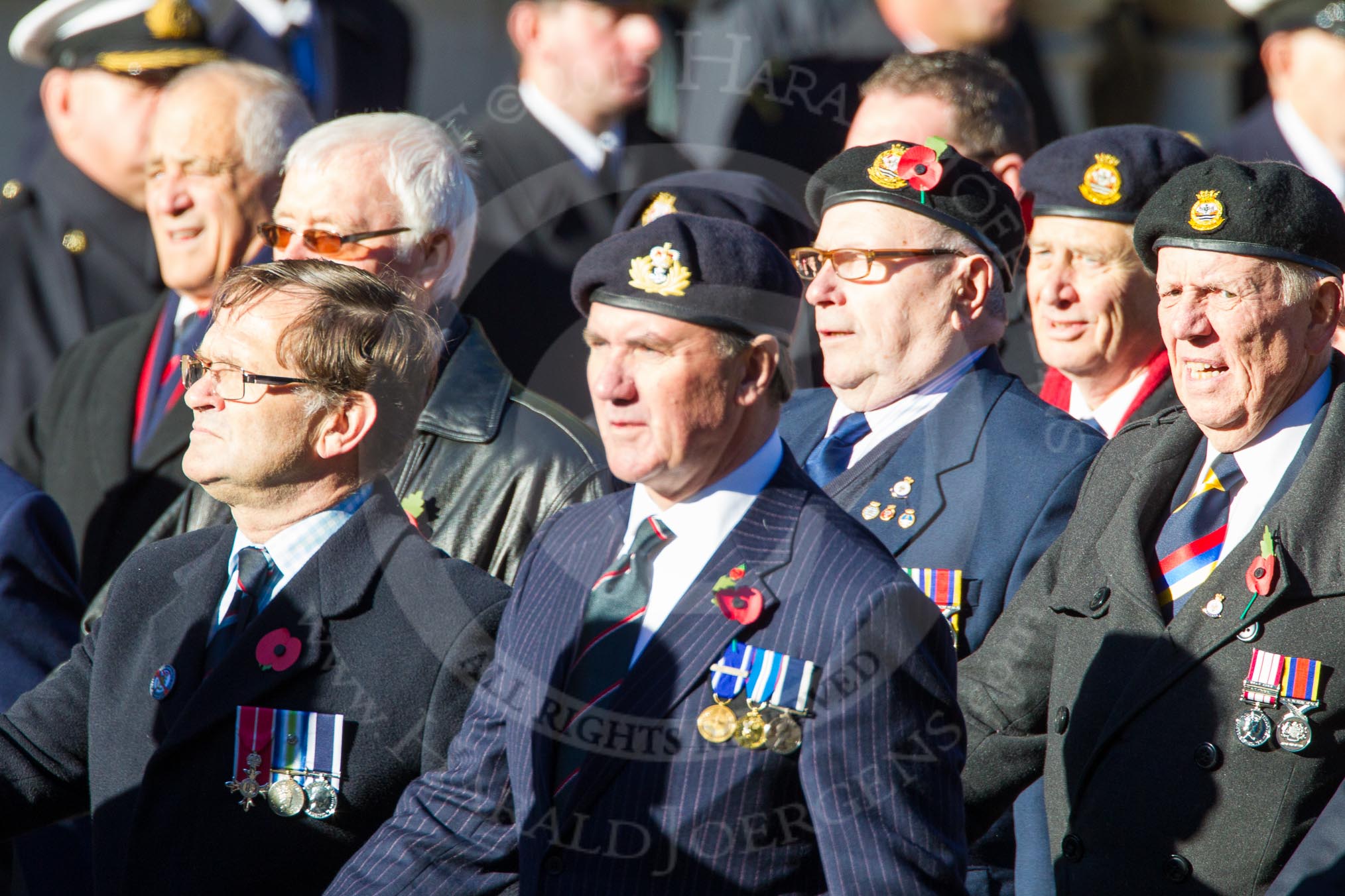 Remembrance Sunday Cenotaph March Past 2013: E4 - Aircraft Handlers Association..
Press stand opposite the Foreign Office building, Whitehall, London SW1,
London,
Greater London,
United Kingdom,
on 10 November 2013 at 11:45, image #400