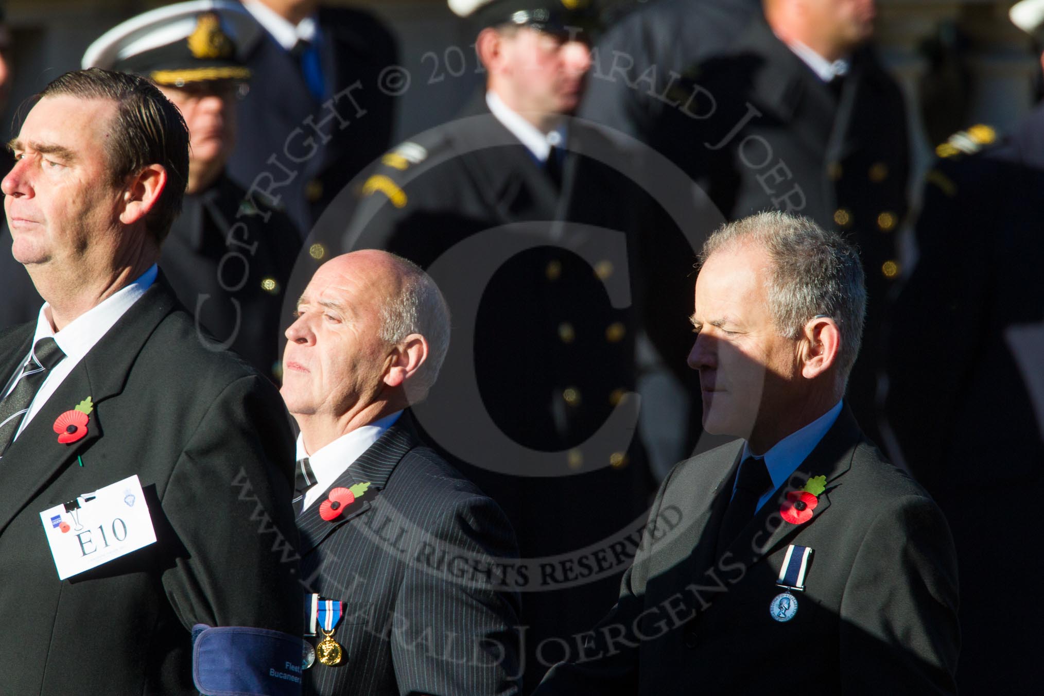 Remembrance Sunday Cenotaph March Past 2013: E10 - Fleet Air Arm Bucaneer Association..
Press stand opposite the Foreign Office building, Whitehall, London SW1,
London,
Greater London,
United Kingdom,
on 10 November 2013 at 11:45, image #451