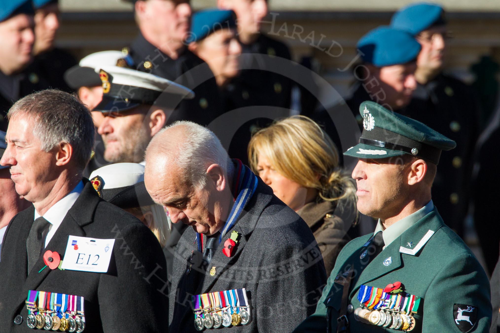 Remembrance Sunday Cenotaph March Past 2013: E12 - Fleet Air Arm Junglie Association..
Press stand opposite the Foreign Office building, Whitehall, London SW1,
London,
Greater London,
United Kingdom,
on 10 November 2013 at 11:46, image #466