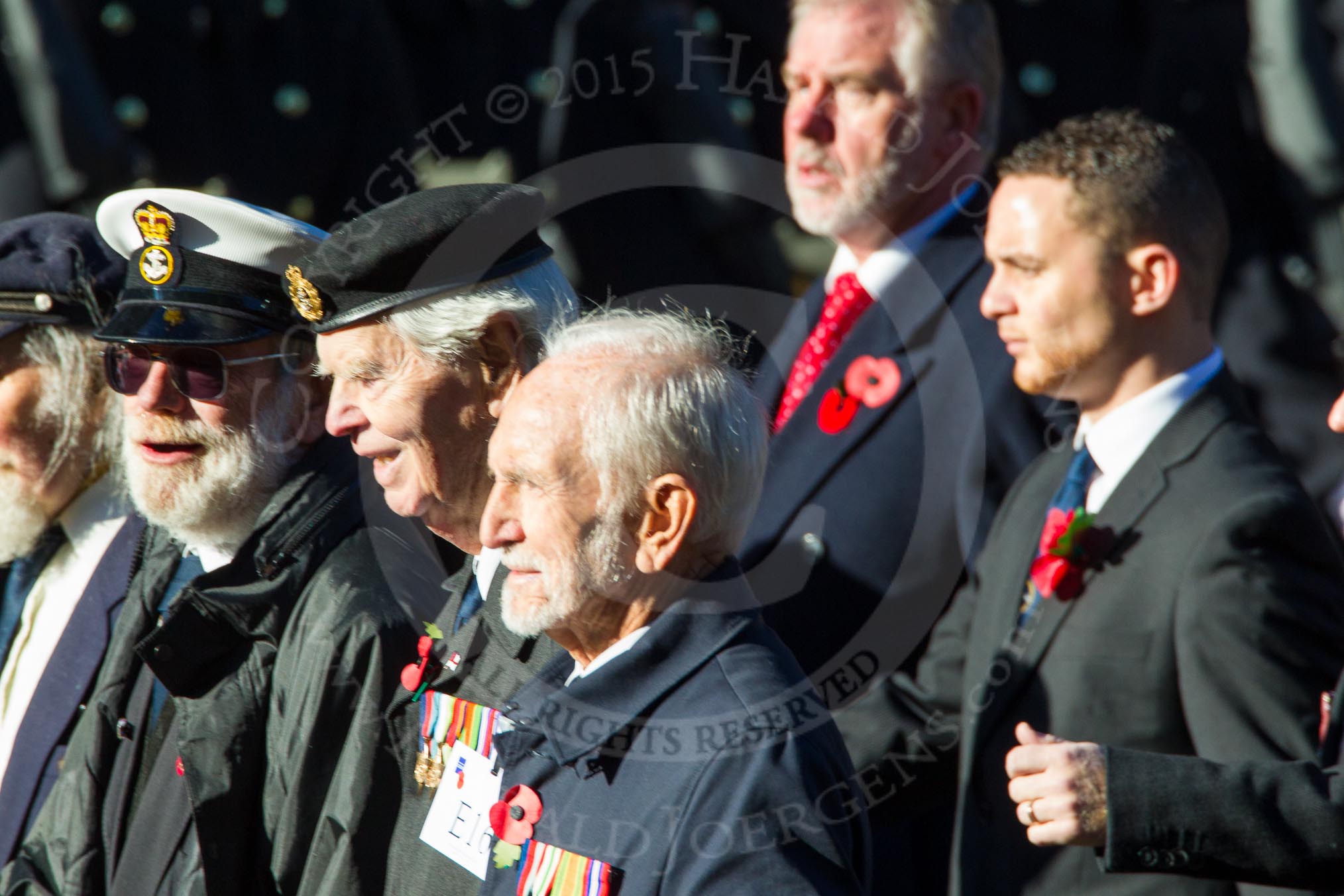 Remembrance Sunday Cenotaph March Past 2013: E16 - Flower Class Corvette Association..
Press stand opposite the Foreign Office building, Whitehall, London SW1,
London,
Greater London,
United Kingdom,
on 10 November 2013 at 11:46, image #480