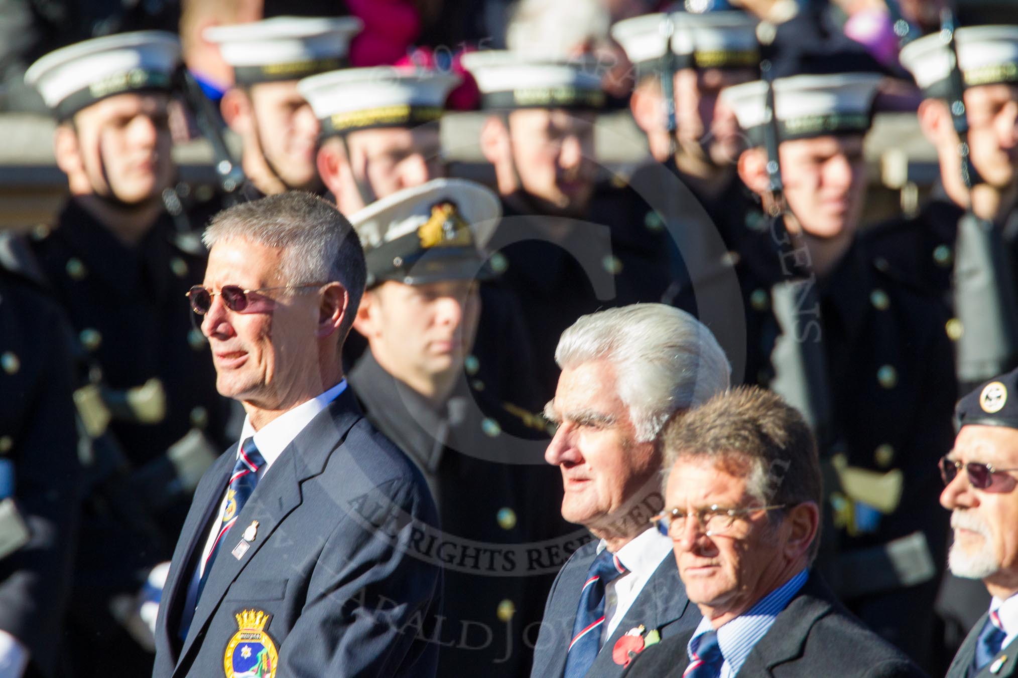 Remembrance Sunday Cenotaph March Past 2013: E18 - HMS Andromeda Association..
Press stand opposite the Foreign Office building, Whitehall, London SW1,
London,
Greater London,
United Kingdom,
on 10 November 2013 at 11:46, image #483