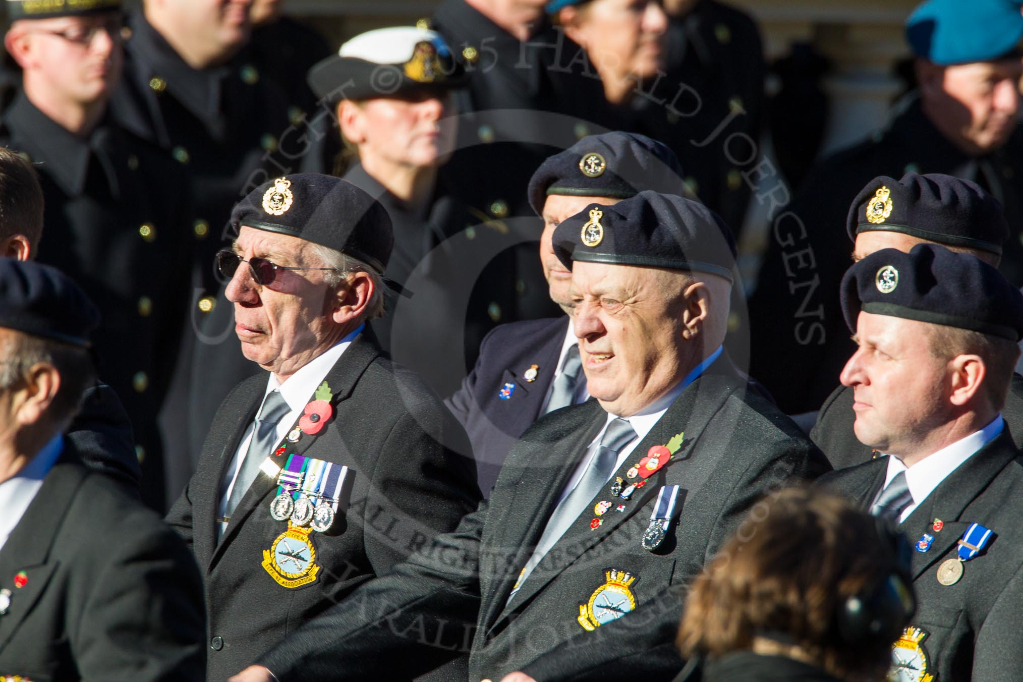 Remembrance Sunday Cenotaph March Past 2013: E27 - Type 42 Association..
Press stand opposite the Foreign Office building, Whitehall, London SW1,
London,
Greater London,
United Kingdom,
on 10 November 2013 at 11:47, image #557