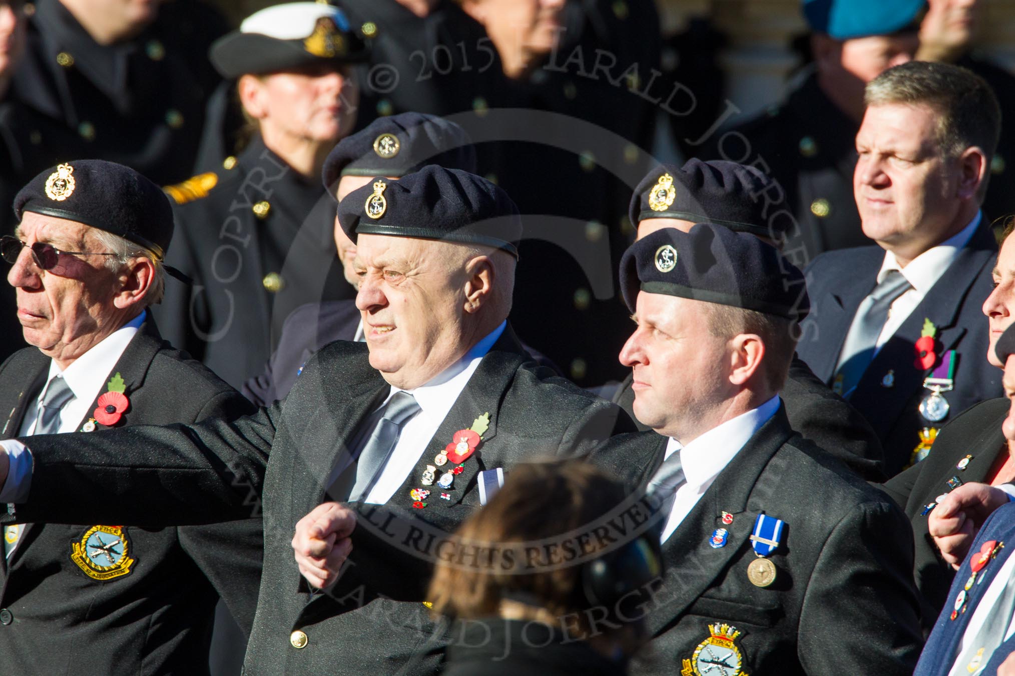 Remembrance Sunday Cenotaph March Past 2013: E27 - Type 42 Association..
Press stand opposite the Foreign Office building, Whitehall, London SW1,
London,
Greater London,
United Kingdom,
on 10 November 2013 at 11:47, image #558