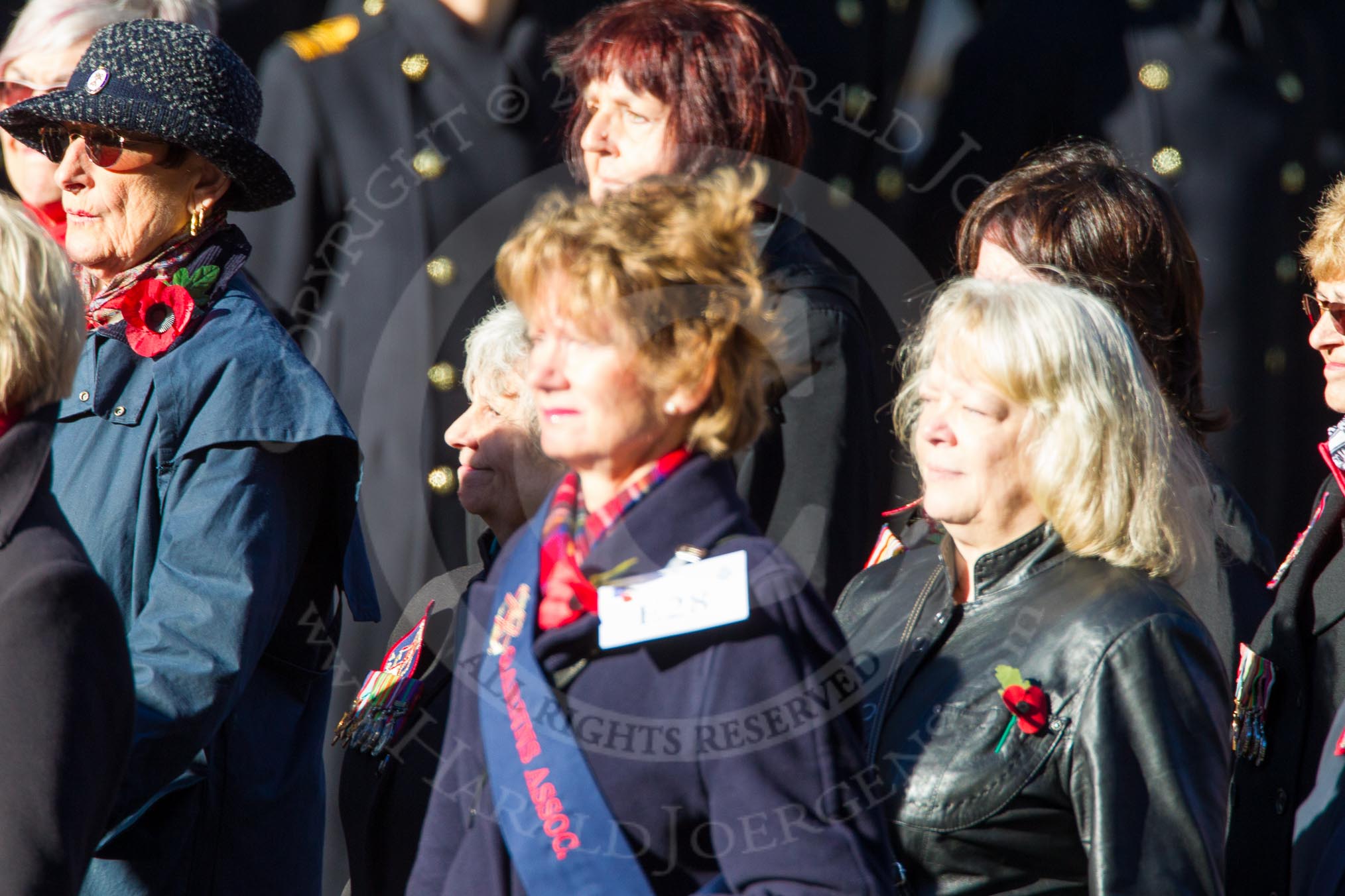 Remembrance Sunday Cenotaph March Past 2013: E28 - Queen Alexandra's Royal Naval Nursing Service..
Press stand opposite the Foreign Office building, Whitehall, London SW1,
London,
Greater London,
United Kingdom,
on 10 November 2013 at 11:47, image #576