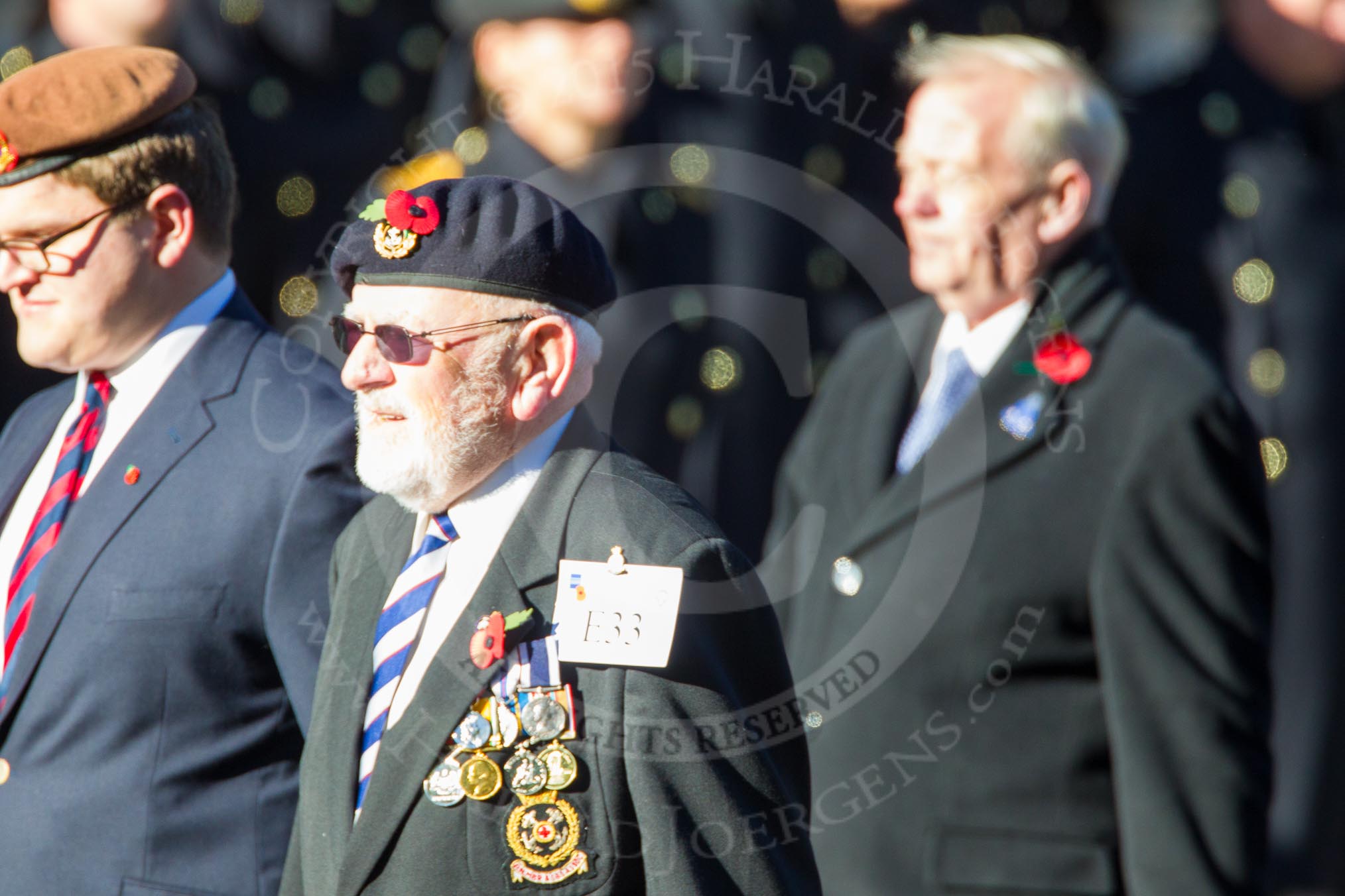 Remembrance Sunday Cenotaph March Past 2013: E33 - Royal Naval Medical Branch Ratings & Sick Berth Staff Association..
Press stand opposite the Foreign Office building, Whitehall, London SW1,
London,
Greater London,
United Kingdom,
on 10 November 2013 at 11:48, image #638