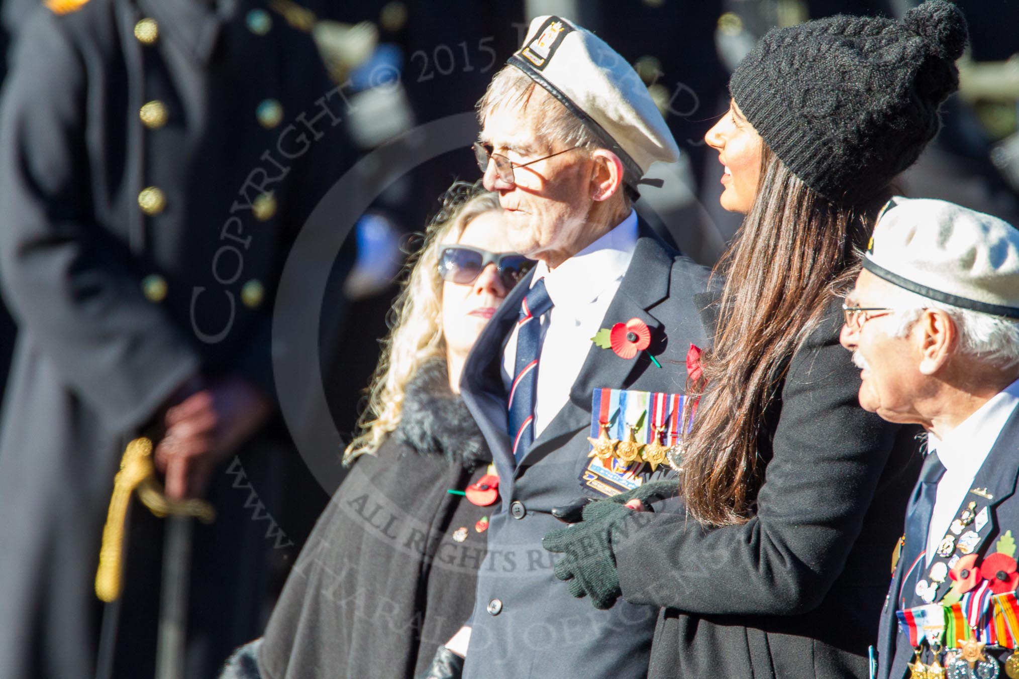 Remembrance Sunday Cenotaph March Past 2013: E36 - Russian Convoy Club..
Press stand opposite the Foreign Office building, Whitehall, London SW1,
London,
Greater London,
United Kingdom,
on 10 November 2013 at 11:49, image #669