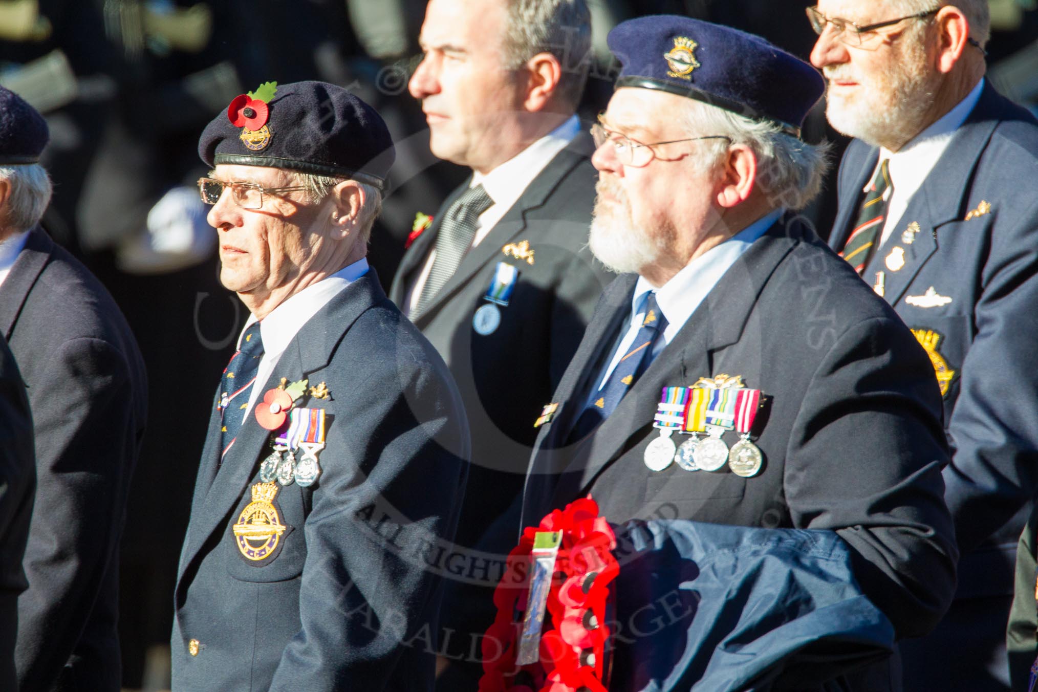 Remembrance Sunday Cenotaph March Past 2013: E39 - Submariners Association..
Press stand opposite the Foreign Office building, Whitehall, London SW1,
London,
Greater London,
United Kingdom,
on 10 November 2013 at 11:49, image #685