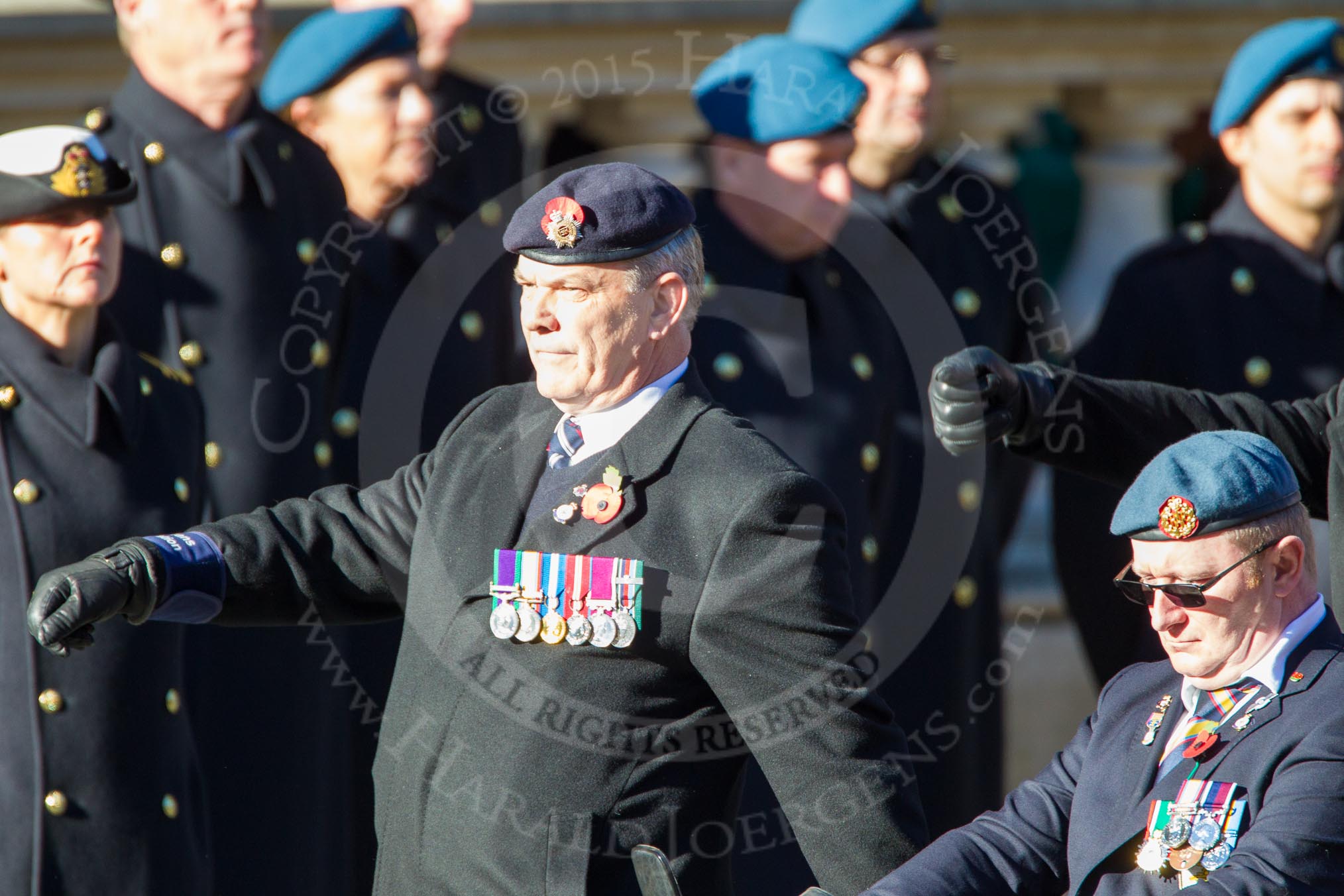 Remembrance Sunday Cenotaph March Past 2013: F9 - National Gulf Veterans & Families Association..
Press stand opposite the Foreign Office building, Whitehall, London SW1,
London,
Greater London,
United Kingdom,
on 10 November 2013 at 11:51, image #817