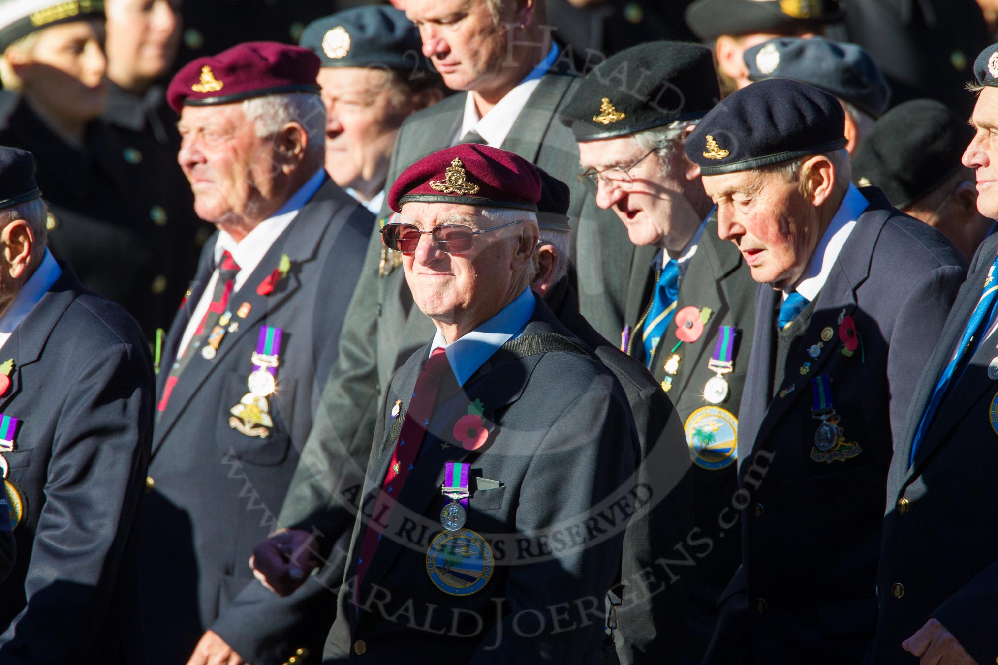 Remembrance Sunday Cenotaph March Past 2013: F15 - Suez Veterans Association..
Press stand opposite the Foreign Office building, Whitehall, London SW1,
London,
Greater London,
United Kingdom,
on 10 November 2013 at 11:52, image #870
