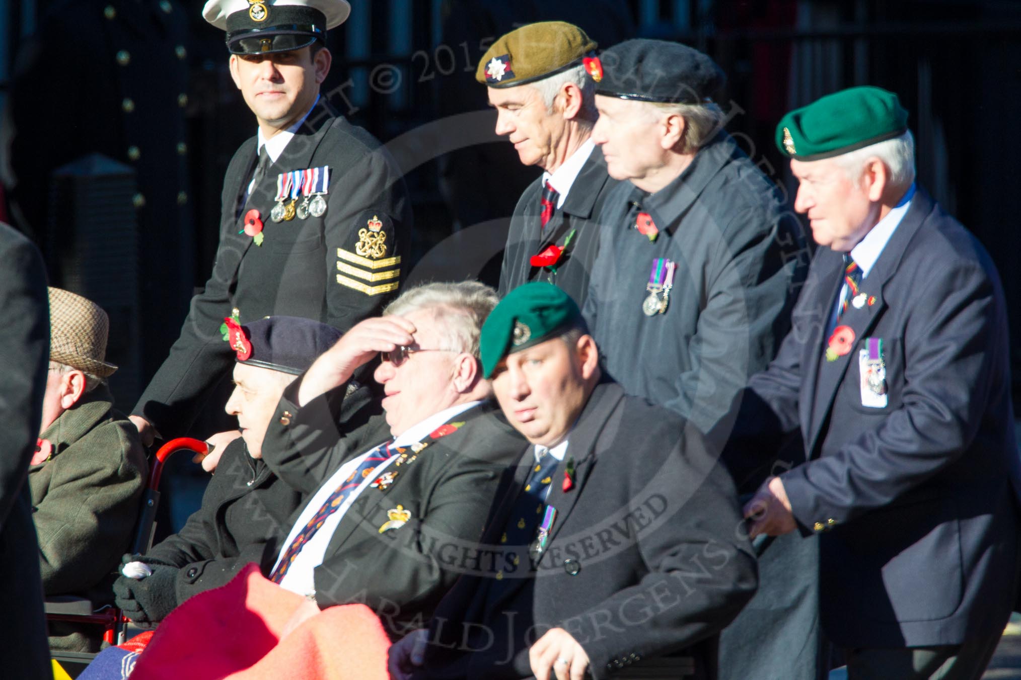 Remembrance Sunday Cenotaph March Past 2013.
Press stand opposite the Foreign Office building, Whitehall, London SW1,
London,
Greater London,
United Kingdom,
on 10 November 2013 at 11:54, image #1001