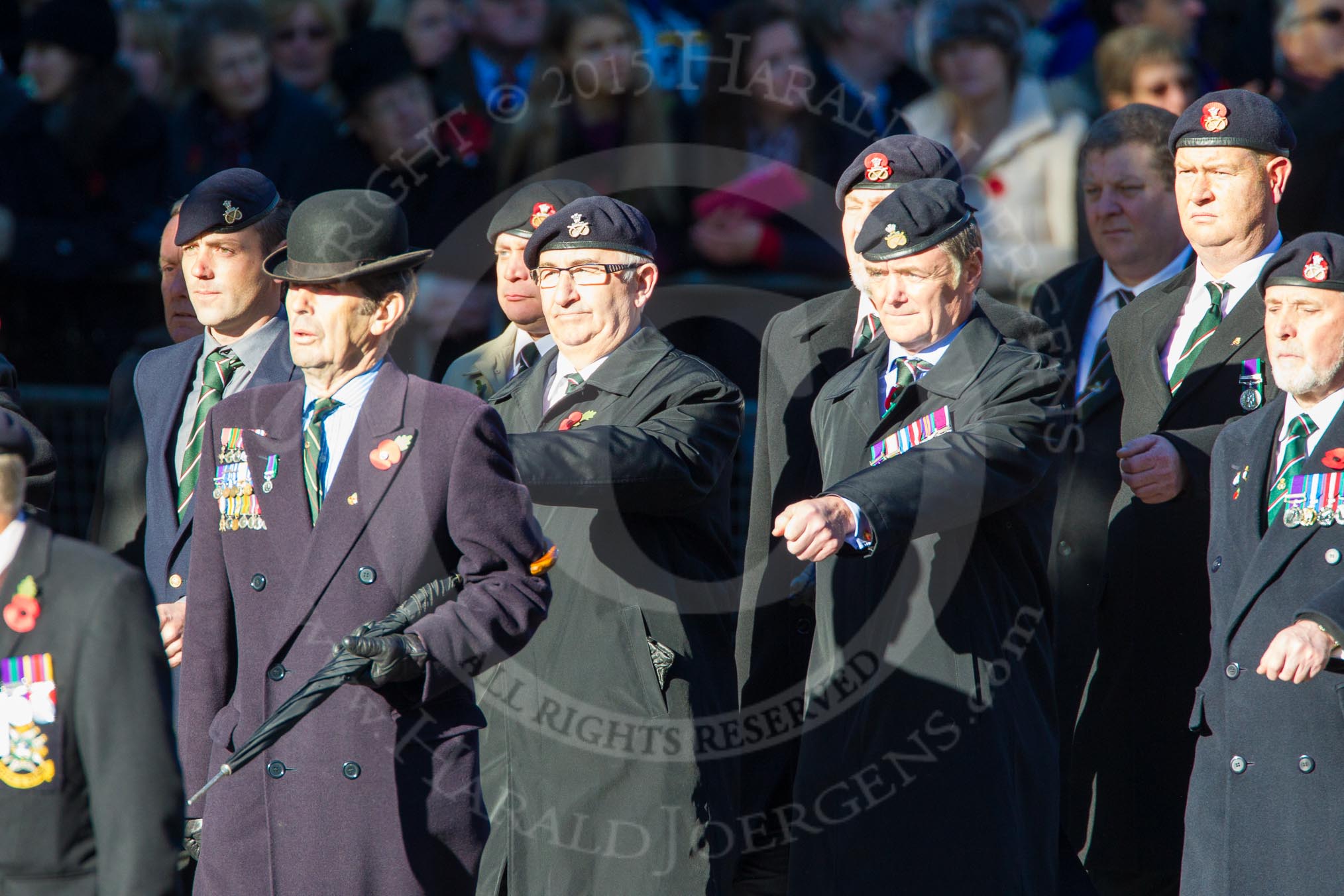 Remembrance Sunday Cenotaph March Past 2013: A7 - Sherwood Foresters & Worcestershire Regiment..
Press stand opposite the Foreign Office building, Whitehall, London SW1,
London,
Greater London,
United Kingdom,
on 10 November 2013 at 11:55, image #1060