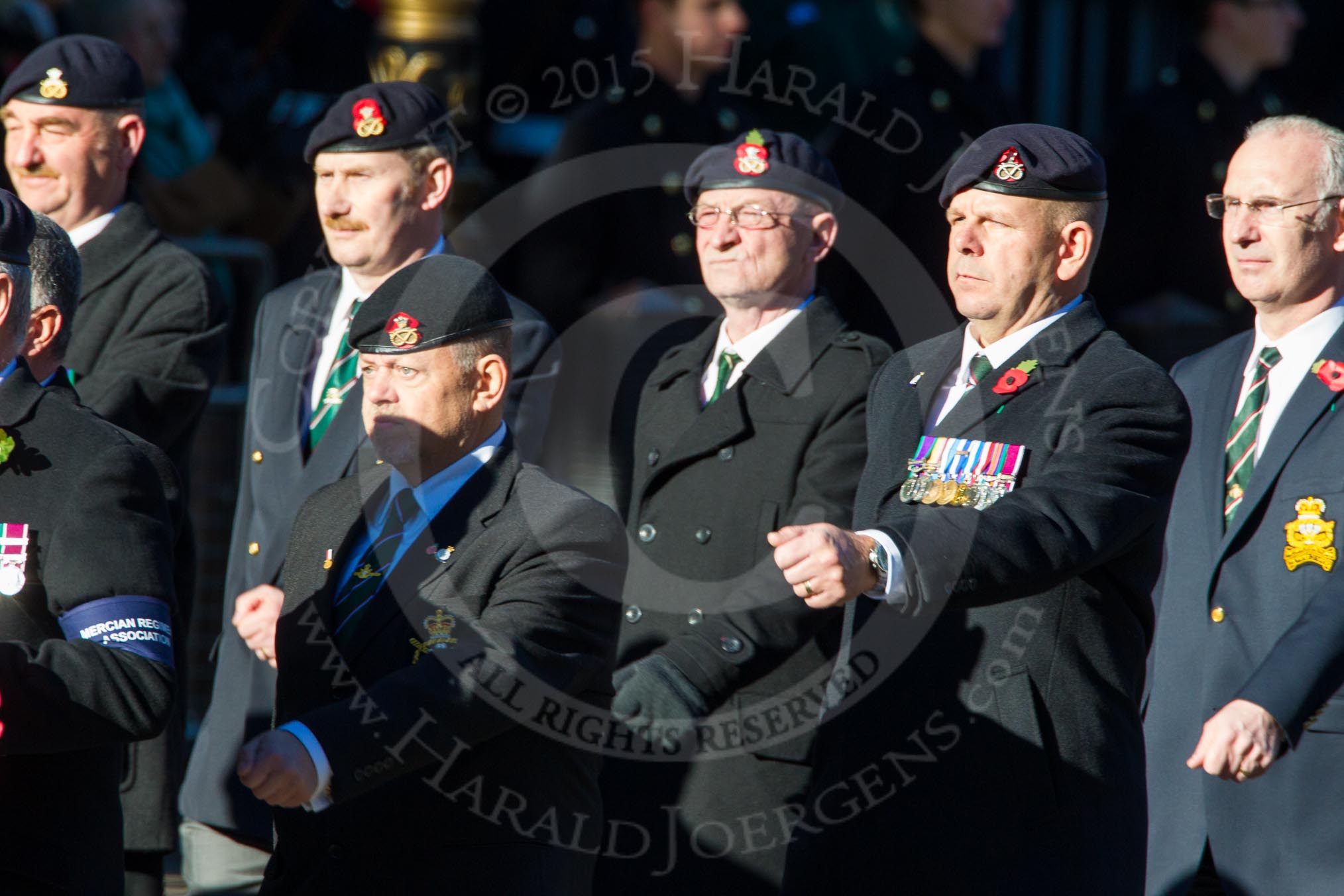 Remembrance Sunday Cenotaph March Past 2013: A8 - Mercian Regiment Association..
Press stand opposite the Foreign Office building, Whitehall, London SW1,
London,
Greater London,
United Kingdom,
on 10 November 2013 at 11:55, image #1066