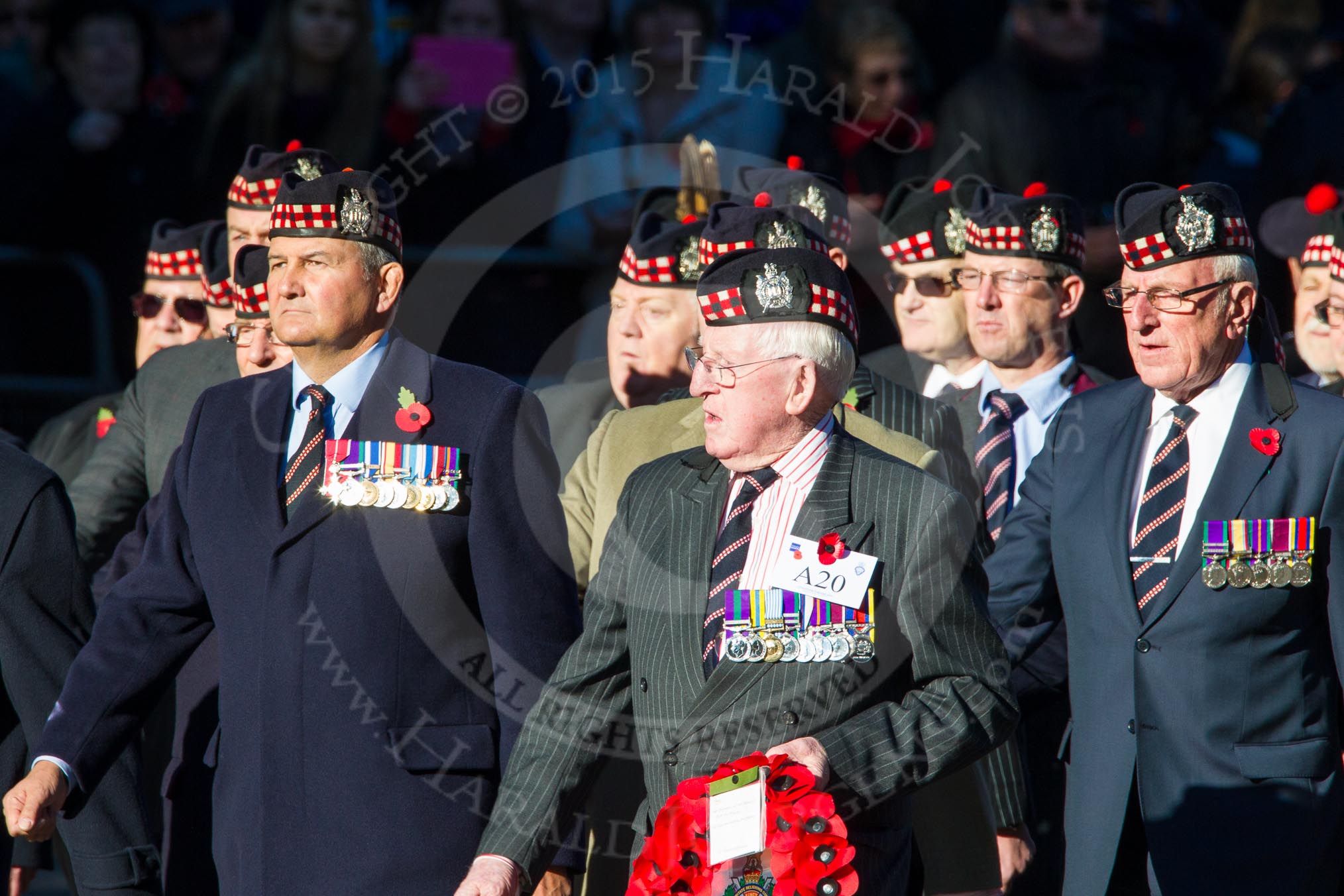 Remembrance Sunday Cenotaph March Past 2013: A20 - King's Own Scottish Borderers..
Press stand opposite the Foreign Office building, Whitehall, London SW1,
London,
Greater London,
United Kingdom,
on 10 November 2013 at 11:57, image #1197