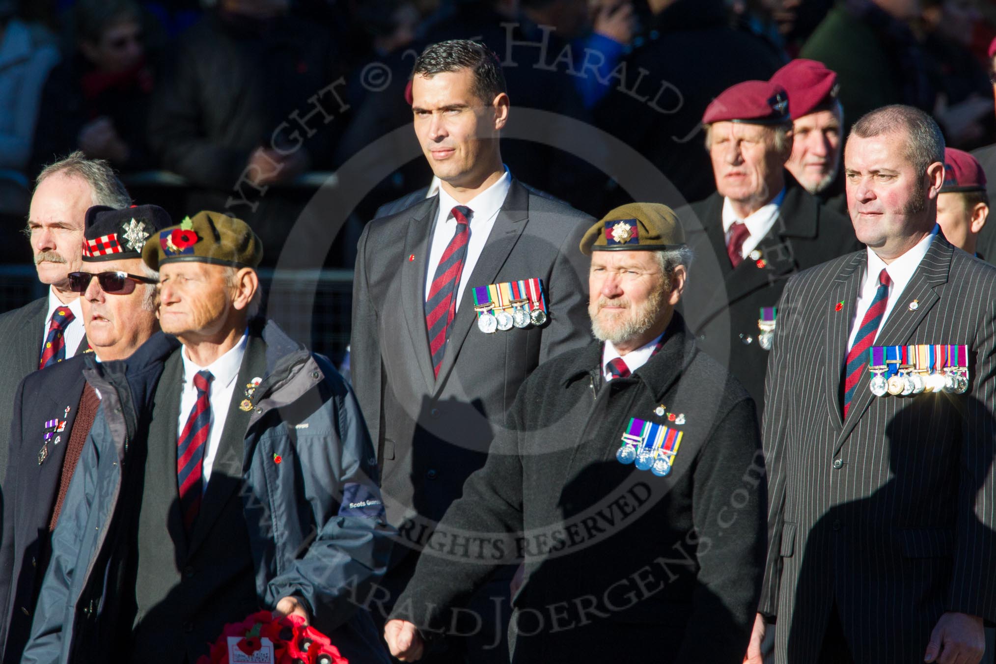 Remembrance Sunday Cenotaph March Past 2013: A27 - Scots Guards Association..
Press stand opposite the Foreign Office building, Whitehall, London SW1,
London,
Greater London,
United Kingdom,
on 10 November 2013 at 11:58, image #1248