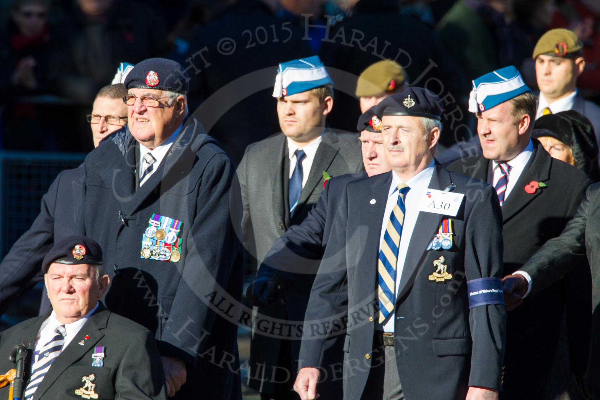 Remembrance Sunday Cenotaph March Past 2013: A30 - Princess of Wales's Royal Regiment..
Press stand opposite the Foreign Office building, Whitehall, London SW1,
London,
Greater London,
United Kingdom,
on 10 November 2013 at 11:58, image #1269