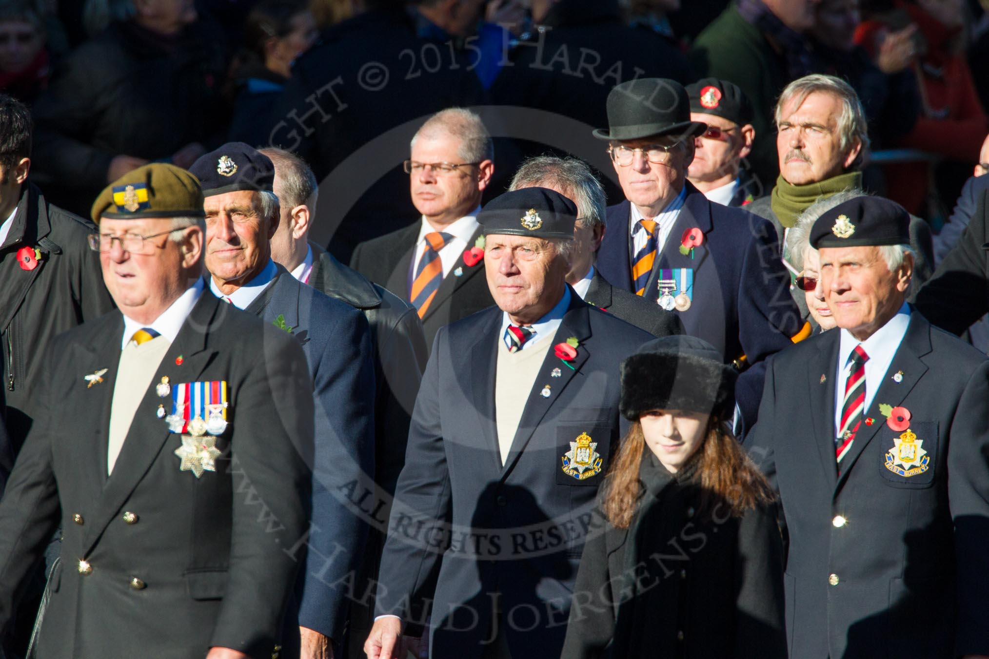 Remembrance Sunday Cenotaph March Past 2013: A32 - Royal East Kent Regiment (The Buffs) Past & Present Association..
Press stand opposite the Foreign Office building, Whitehall, London SW1,
London,
Greater London,
United Kingdom,
on 10 November 2013 at 11:58, image #1280