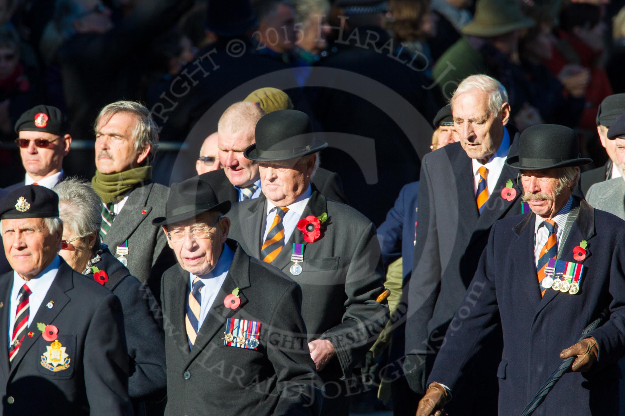 Remembrance Sunday Cenotaph March Past 2013: A32 - Royal East Kent Regiment (The Buffs) Past & Present Association..
Press stand opposite the Foreign Office building, Whitehall, London SW1,
London,
Greater London,
United Kingdom,
on 10 November 2013 at 11:58, image #1284