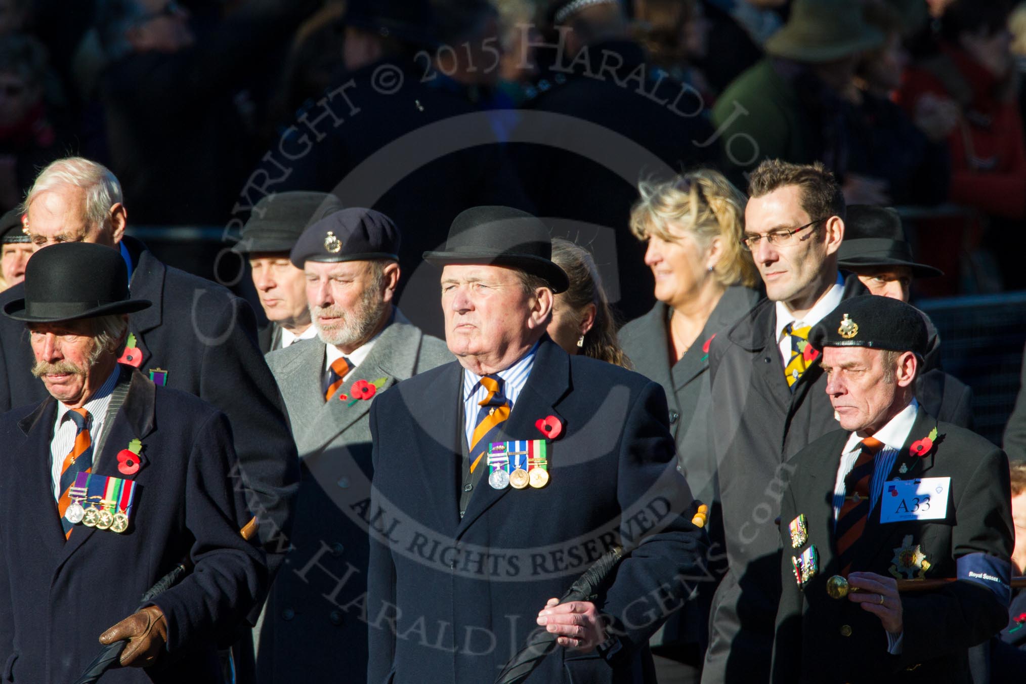 Remembrance Sunday Cenotaph March Past 2013: A32 - Royal East Kent Regiment (The Buffs) Past & Present Association..
Press stand opposite the Foreign Office building, Whitehall, London SW1,
London,
Greater London,
United Kingdom,
on 10 November 2013 at 11:58, image #1286